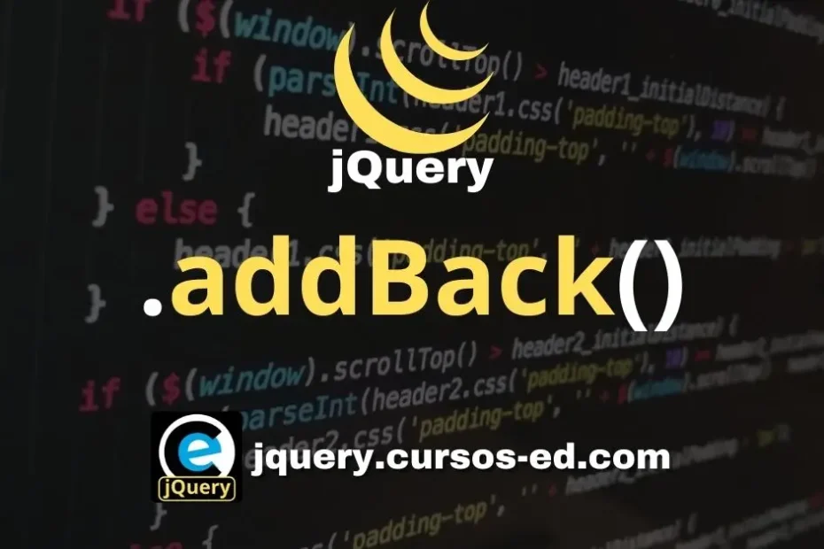 addBack() - jQuery en español